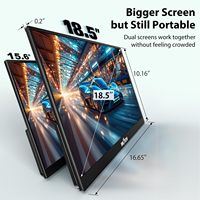 InnoView Tragbarer Monitor 18,5 Zoll Laptop USB-C HDMI HDR Reise-Monitor mit Standfuß für Mac PC PS4/5 Switch
