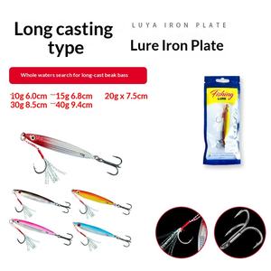 Leurre Artificiel Plombé en Fer pour <span class=keywords><strong>Lancer</strong></span> Longue Distance, Double Hameçons, Coulant, pour Jigging, 10g/15g/20g/30g/40g pour Carpe, Bar et <span class=keywords><strong>Truite</strong></span> - Product Image 5