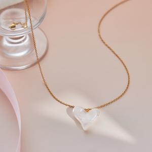 Nuevo Producto Transfronterizo 2026: Collar con Colgante de Corazón de Resina de Colores, Accesorio de Moda Lindo, Sencillo y Versátil - Product Image 5