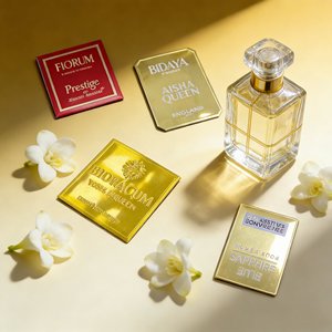 Autocollants 3D imperméables pour bouteilles, bougies, métal, parfums de luxe, vin, étiquettes cosmétiques personnalisées en forme spéciale - Product Image 1