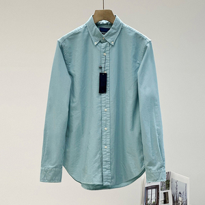 <span class=keywords><strong>Camisa</strong></span> Oxford de <span class=keywords><strong>Manga</strong></span> <span class=keywords><strong>Larga</strong></span> para <span class=keywords><strong>Hombre</strong></span> TIANCHEN, de Algodón Puro, Color Sólido, Cómoda, de Diseñador, de Alta Calidad y Lujo # RL-014 - Product Image 4
