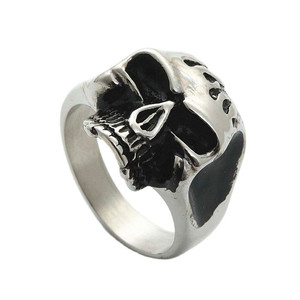 Anillo de Esqueleto para Hombre, Acero Inoxidable, Estilo Punk Plateado, Joyería de Regalo 26030 - Product Image 1