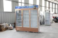Réfrigérateur à boissons à double porte, congélateur à boissons, vitrine à boissons avec porte en verre