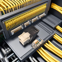 CAT5E 24 Port 19 Inch 1U RJ45 UTP Modular Patch Panel dengan 24 Buah Jack Keystone CAT5e untuk Sistem Kabel Jaringan