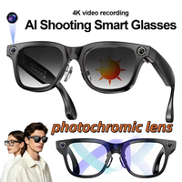 Nouvelles lunettes intelligentes 4G Meta 20MP avec intelligence artificielle, double batterie, appels vocaux et lecteur de musique, lunettes de soleil anti-UV