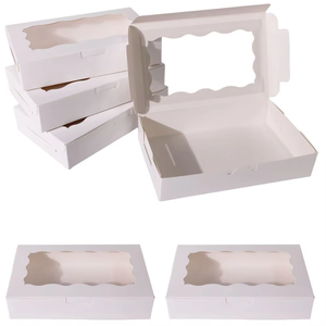 <span class=keywords><strong>Caja</strong></span> para Empacar Donuts con Ventana, <span class=keywords><strong>Caja</strong></span> <span class=keywords><strong>Rectangular</strong></span> Plegable de Papel <span class=keywords><strong>Kraft</strong></span> para Fiestas y Comida para Llevar - Product Image 6