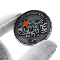 Pièce commémorative personnalisée pour le camping d'été, en alliage de zinc moulé sous pression, avec logo émaillé double face, idéale pour les cadeaux