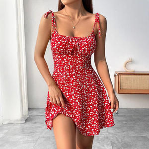 เดรสสั้นชายหาดสายสปาเก็ตตี้ลายดอกไม้สำหรับผู้หญิงชุดเดรสสตรีเสื้อผ้าผู้หญิงเสื้อผ้าผู้หญิงชุดซันเดรสแบบใหม่2025 - Product Image 4