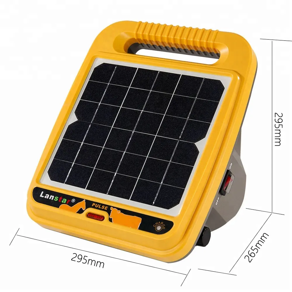0.4 joule Solare Recinzione Elettrica Energizer, 12KV Impulso Recinto Elettrico Per Allevamento di Cavalli, Lanstar Recinzione Elettrica Generatore