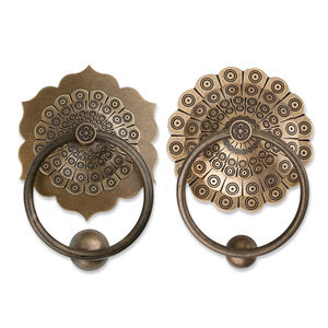 Anillo de latón macizo Dingcheng para puerta, estilo antiguo chino, para puerta de madera, anillo decorativo, decoración de superficie retro. - Product Image 1