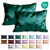 Taie d'oreiller en satin QINGYAN – Vente en gros, respirante, technique de tissage de luxe, confortable et lisse pour un sommeil réparateur