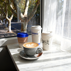 Perlengkapan Kedai Kopi Sunshine Custom Logo, Gelas Kopi Porta De 8oz 12oz 16oz 20oz yang Dapat Didaur Ulang - Product Image 4