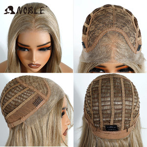 Cho 16 Inch Của Phụ Nữ Tổng Hợp Ren Phía Trước Tóc Giả 13x3 Phần Miễn Phí Pre-Ngắt <span class=keywords><strong>Bob</strong></span> Cơ Thể Sóng Lớp Cho Nâu Mật Độ 130% - Product Image 6