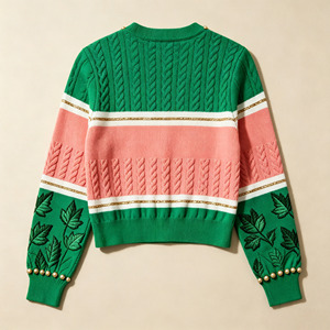 Set di <span class=keywords><strong>Abbigliamento</strong></span> Femminile Personalizzato OEM Stile Canadese per Confraternita Sigma Gamma Rho, Maglioni Rossi e Verdi Taglie Grandi L-2XL 7 Gauge - Product Image 4