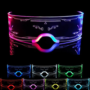 Gafas Led Inalámbricas Plegables Luckykoo con Logotipo Personalizado, Gafas Cyberpunk Brillantes, Gafas Led para Fiestas Rave, Gafas Luminosas con Paquete de Colores - Product Image 2