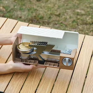 Precio de fábrica al aire libre Mini estufa de <span class=keywords><strong>Gas</strong></span> para acampar Horno de <span class=keywords><strong>cocina</strong></span> de <span class=keywords><strong>butano</strong></span> plegable portátil Picnics de hierro fundido de fuego ajustable - Product Image 2