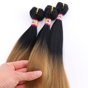 Cho Nhà Máy Giá Rẻ Top Grade Tổng Hợp Tóc Bó Mở Rộng Chịu Nhiệt Ngọn Lửa Chống Cháy Đóng Cửa Tóc Dệt 12-36Inch - Product Image 2