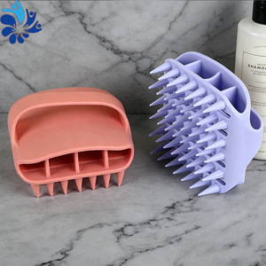 แปรงแชมพูซิลิโคน เครื่องมือนวดหนังศีรษะ กำจัดรังแคอย่างอ่อนโยน สำหรับใช้ในร้านเสริมสวย - Product Image 4