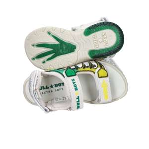 Bull Boys Kids Sandal Beige Green 26 <b>Flat</b> Sandals - Product Image 6