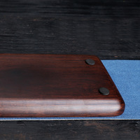 Plateau de service en bois élégant et durable, long et rectangulaire, pour charcuterie, fromage, collations, cuisine, dîner et fêtes, assiettes polies