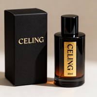Bouteilles de parfum en verre cylindriques de haute qualité, design simple, 30 ml, 50 ml, 100 ml, avec couvercle doré