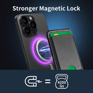 Nouvelle Coque Téléphone 2025 en Cuir PU avec Portefeuille Magnétique pour Bureau, Compatible iPhone 14 15 16 <span class=keywords><strong>Pro</strong></span> Max, Support Magnétique et Fonction Porte-Cartes - Product Image 4