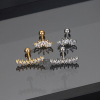 Boucles d'oreilles à visser en acier inoxydable, bijoux, clous d'oreille, micro-serti de zirconiums étincelants, cadeaux pour femmes