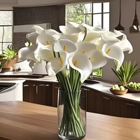 Großpackung Lebensechte Künstliche Calla-Lilien Mini-Bouquet Künstliche Blüten Handgefertigte Heimdekoration für Feiertage und Veranstaltungen mit Echtem Gefühl