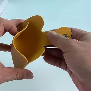 Popular Coin Storage <b>Keychain</b> Fashion <b>Wallet</b> with Press Fastening PU Leather Small Item Storage for Card - Product Image 4