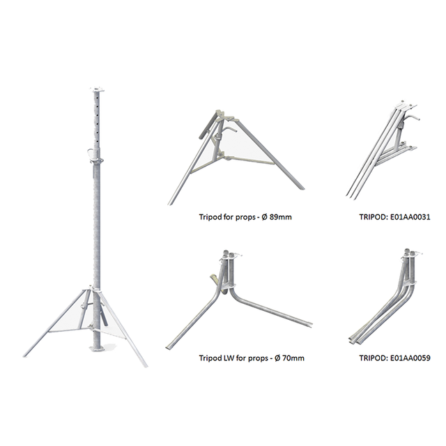 Tianjin TSX Building Used Acrow Props Tripod Formwork Construction Steel Props Adjustable Telescopic Steel Prop for Scaffolding