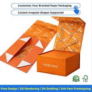 Scatola Regalo Pieghevole Personalizzabile di Alta Qualità, Ecologica, con Chiusura Magnetica, Bianca e Nera, con Rivestimento in Spugna - Product Image 2