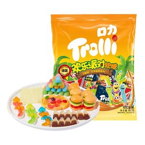 Caramelos Suaves Surtidos Q&Q, Sabores Hamburguesa, Pizza, Cola, Ácido, Insecto, Fruta, Caramelos Suaves Trolly de Alemania, Azúcar - Product Image 3