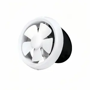 6 Inch Round Plastic Ventilation Fan Bathroom Window Mounted Exhaust Fan For Bathroom Kitchen