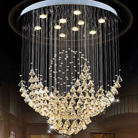 Lustre en cristal LED moderne décoratif de luxe pour hôtel, villa, salon, fabriqué par un fabricant de luminaires résidentiels