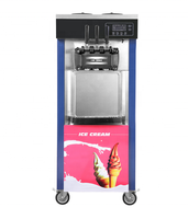 Machine à glaces en acier inoxydable en promotion, pour 3 saveurs, machine à glaces molles, machine à cornets de glace commerciale