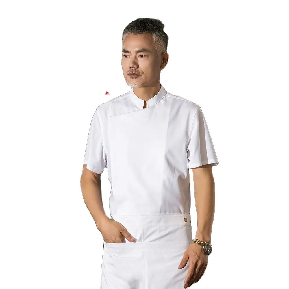 Áo khoác của đầu bếp khách sạn nhà hàng đầu bếp của áo khoác đồng phục đầu bếp với Trung Quốc tùy chỉnh nhà bếp