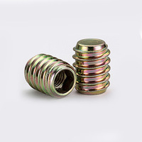 Écrous en fer à double filetage pour meubles, à tête fraisée et emmanchement hexagonal, accessoires de quincaillerie