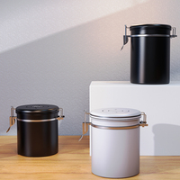 DHPO 304 Récipient à café en acier inoxydable Boîte métallique écologique pour le stockage des aliments et du café pour la rentrée scolaire