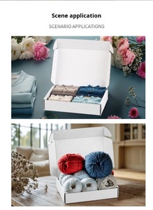 Bán buôn tùy chỉnh thân thiện với môi sang trọng sóng tái chế Vật liệu hộp vận chuyển biểu tượng tùy chỉnh tái sử dụng gấp hộp giấy - Product Image 5