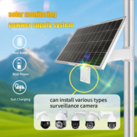 Sistem tenaga surya harga pabrik kualitas tinggi untuk kamera Cctv surya 40W dengan Panel surya baterai Lithium Ternary Internal 20AH