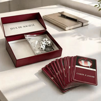 Impression personnalisée de jeux de société, ensemble de jeux de cartes personnalisés avec boîte, dés multi-faces et cartes à jouer personnalisées pour enfants et adultes