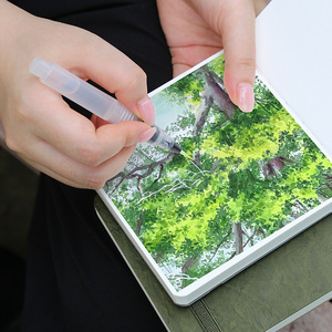 Mini Libro di Acquerelli Glitter Art 300g 24 <span class=keywords><strong>Fogli</strong></span> Libro da <span class=keywords><strong>Disegno</strong></span> Quadrato Portatile Carta per Acquerelli per Bambini e Adulti - Product Image 3