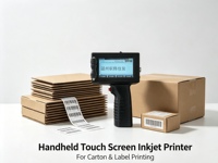 Imprimante jet d'encre portable à écran tactile, directe d'usine, pour marquage de date et codes QR sur emballages de cartons