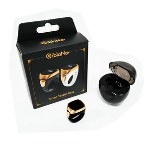 Bague de prière islamique <span class=keywords><strong>Al</strong></span> Fajr unisexe avec compteur de prières, affichage OLED de l'heure de la Mecque, étanche IP67, contrôle par application Android, batterie 4 jours - Product Image 1