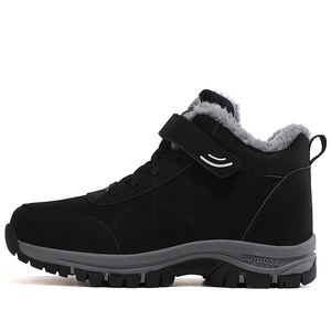 2024 Unisexe Imperméable Peluche PU Cuir Baskets Chaussures de <span class=keywords><strong>Randonnée</strong></span> <span class=keywords><strong>Hiver</strong></span> Chaud Hommes Femmes Lacets Printemps Escalade Chasse - Product Image 1