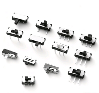 Mini interrupteur à glissière 8 broches 1P3T SP3T à angle droit SMT SMD PCB 1.50mm de hauteur