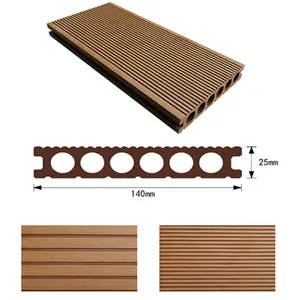 Gỗ ngoài trời đảm bảo chất lượng sàn đá cẩm thạch Hạt sàn gỗ nhựa WPC decking Gỗ Ngoài Trời