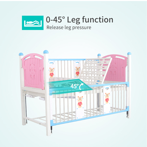 Lit d'hôpital pédiatrique manuel à deux fonctions en acier au carbone avec barrière haute, lit d'<span class=keywords><strong>enfant</strong></span>, mobilier <span class=keywords><strong>de</strong></span> soins médicaux pour salle d'hôpital - Product Image 6