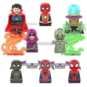 KT1055 toei Doctor Stange Mysterio Green Goblin Spider No away home man Super Heroes Building Block Figure Plastic Toy