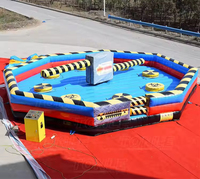 Hualong - Vente en gros usine chinoise - Jeu d'aventure gonflable sportif en PVC pour 6 personnes, avec fonctions de saut et de rotation, à effet de lave explosive et de nuages de fumée